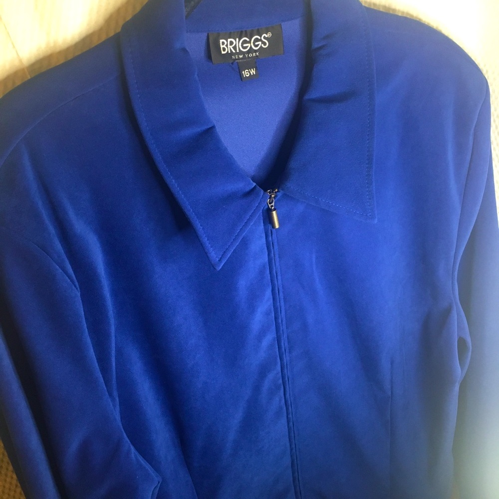 BRIGGS New York | Women’s Royal Blue Zip Front Jacket like new!